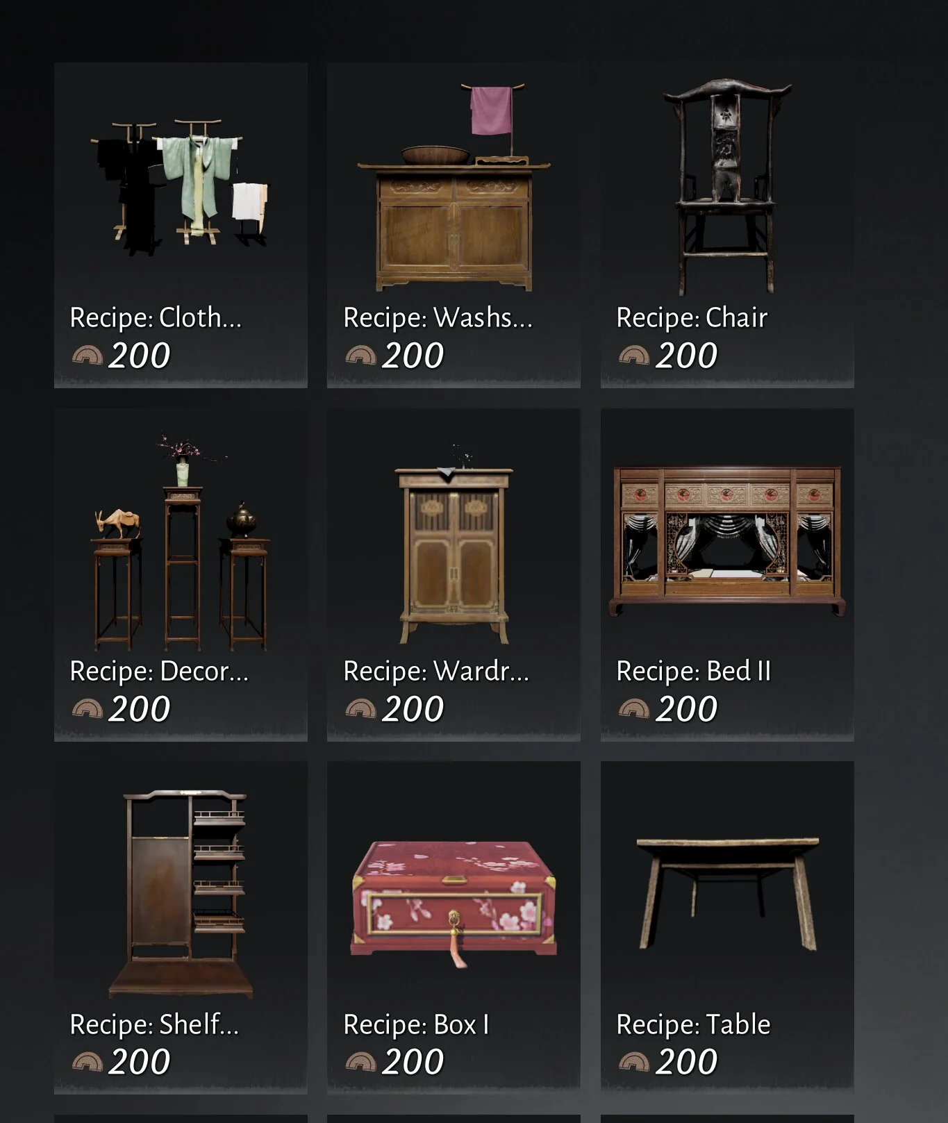 Buying items from Feng Cheng