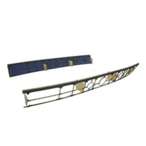 Painted Boat Hull Component