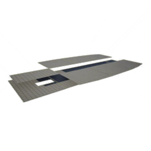 Painted Boat Hull Component