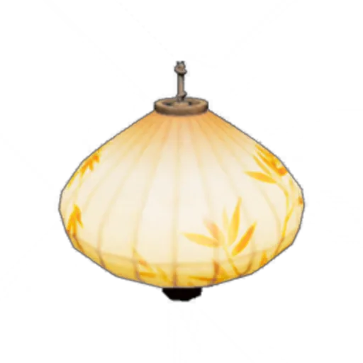 Round Flat Colored Lantern - Yellow