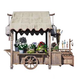 Flower-Laden Cart