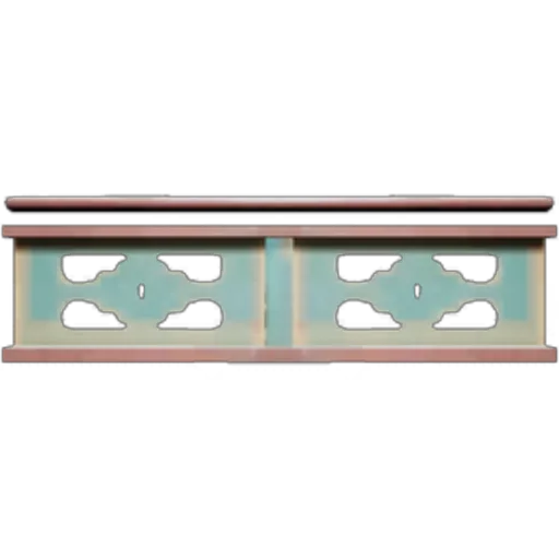Snowy Redwood Green Pattern Railing III