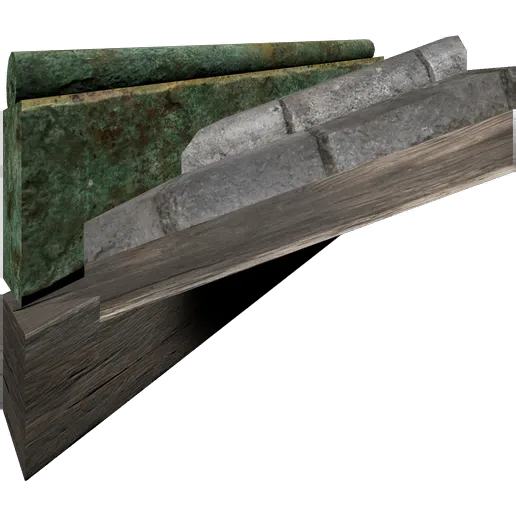 Bronze Tile Roof Inner Corner