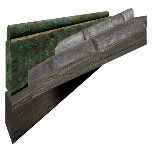 Bronze Tile Roof Inner Corner