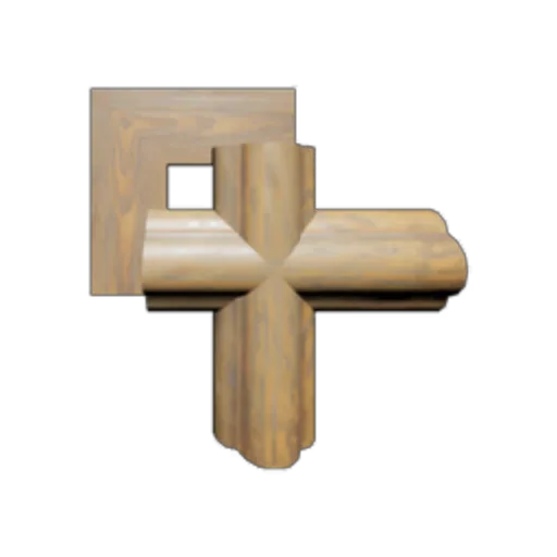 Solid Wood Railing Corner - Left
