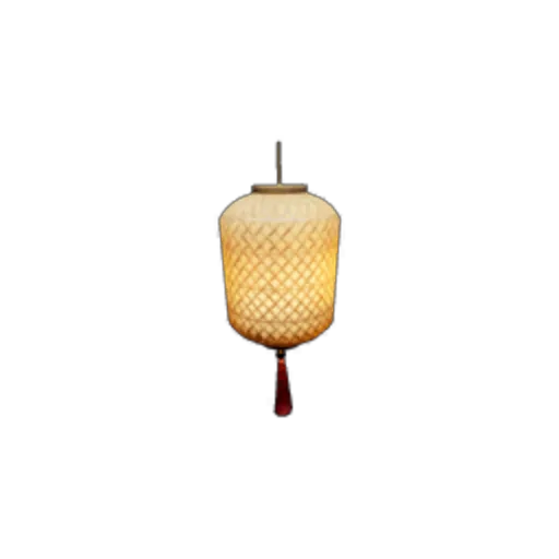 Bamboo Hanging Lantern - Yellow