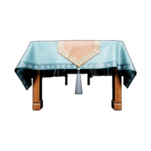 Blue Cloth Dining Table