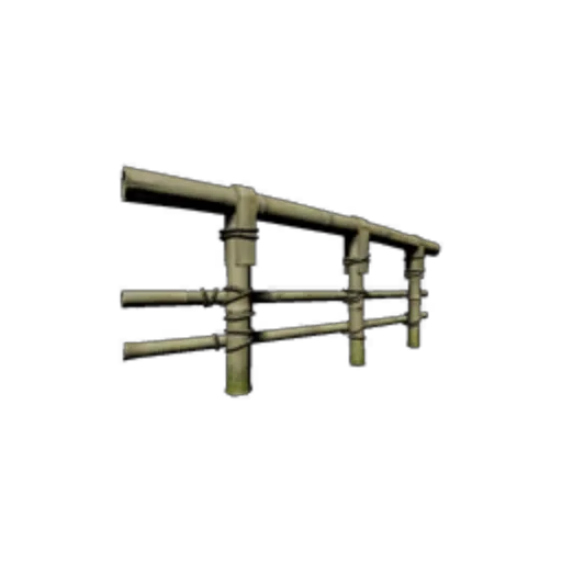 Green Bamboo Railing