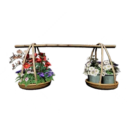 Flower Basket Carrying Pole