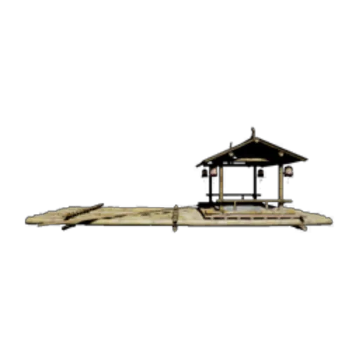 Bamboo Raft with Pavilion