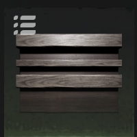 Black Wood Square Wall