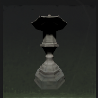 Snowy stone lantern