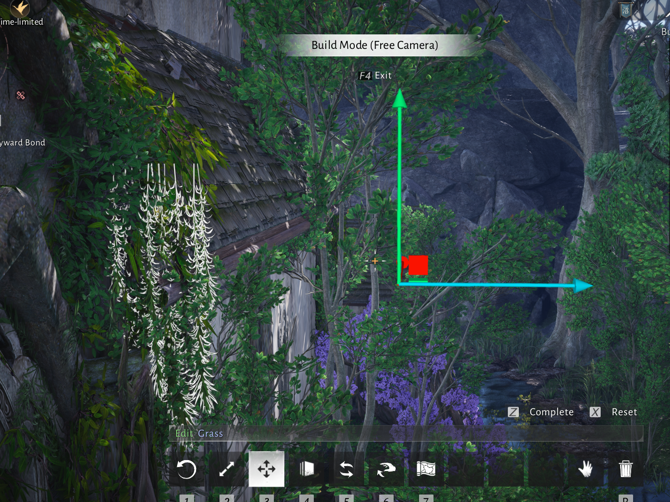 Plant selection in build mode (player screenshot).